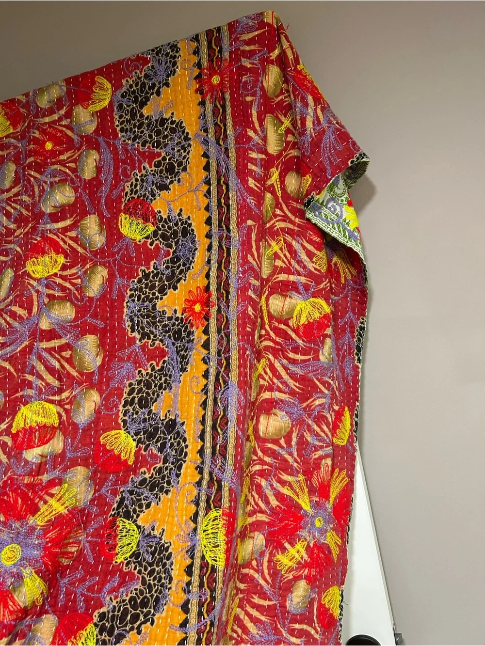 Kantha Sari Throw 82x96